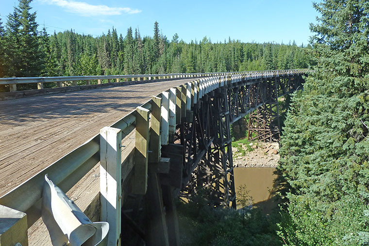 Alaska Highway Curved Bridge 1