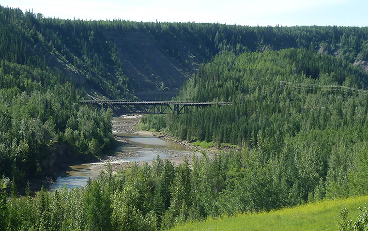 Alaska Highway Curved Bridge 2g