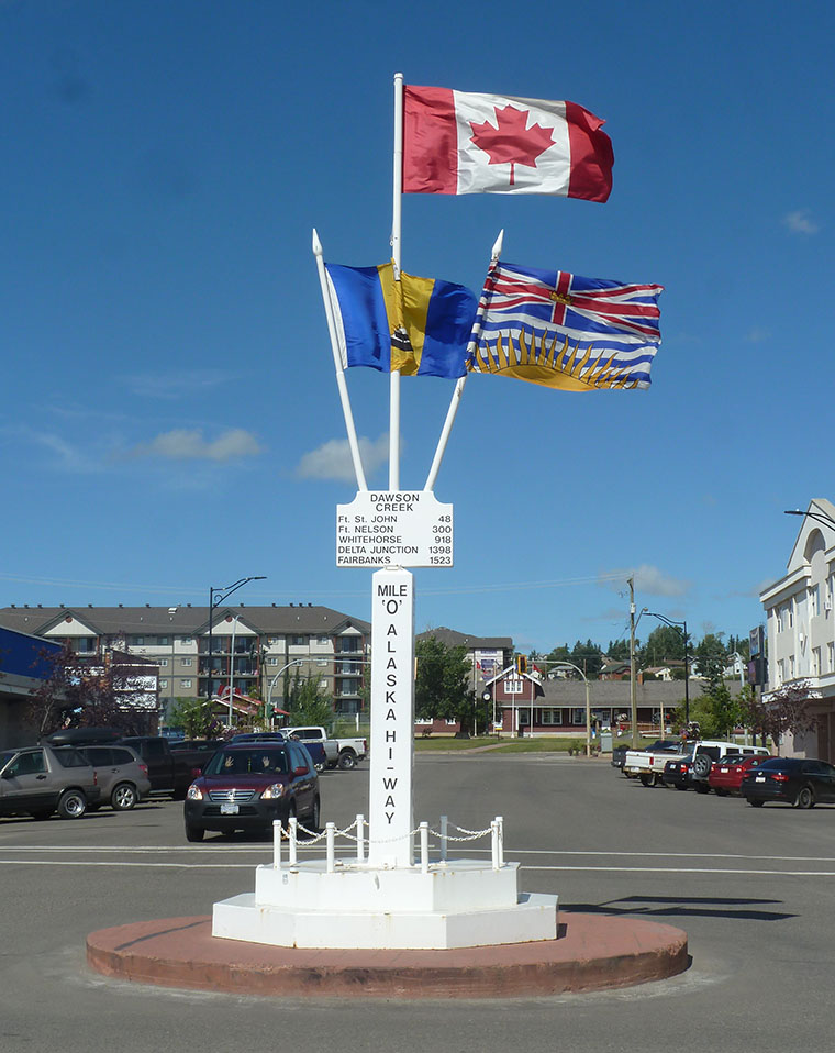 Dawson Creek Mile Zero Sign