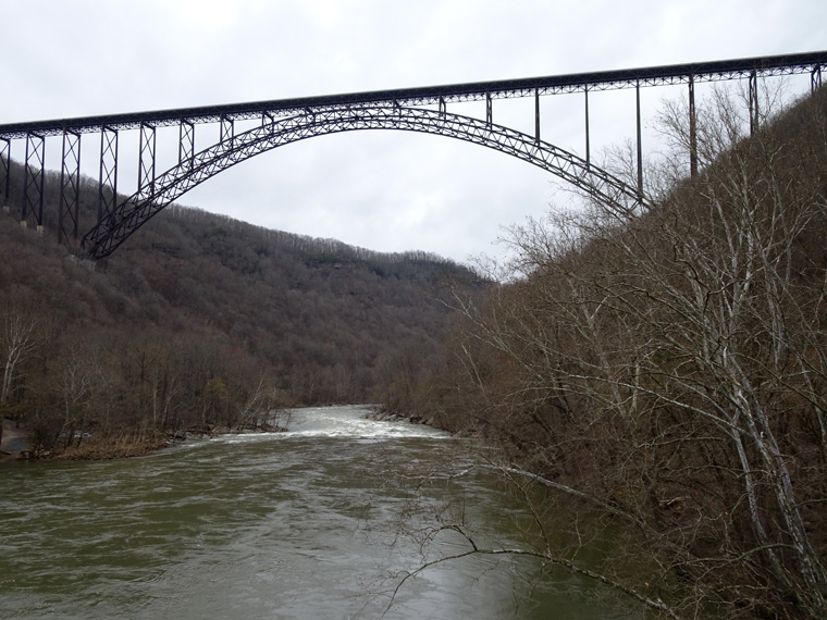 New River Gorge Bridge fromriver