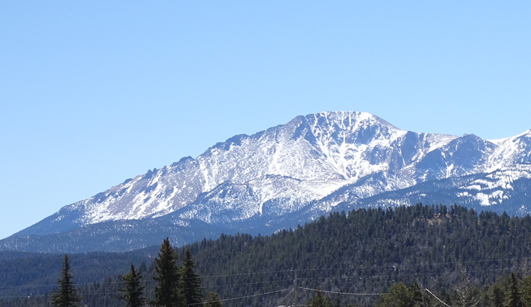 Pikes Peak from 5 miles